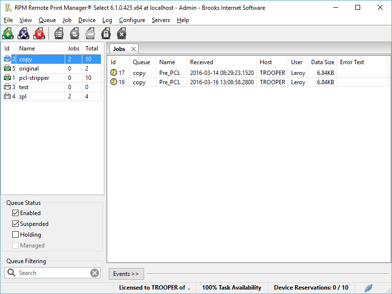 RPM Remote Print Manager Select 32 Bit 6.2.0.561 full