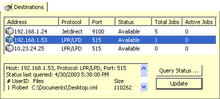 INTELLIscribe LPR Print Client prints from Windows to any IP addressed Device