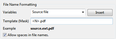 archive filename formatting PDF
