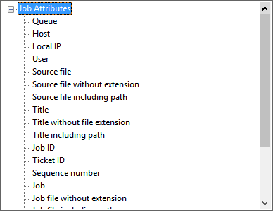 Data extraction attribute list