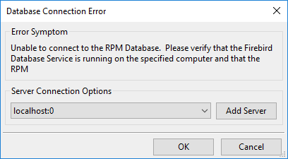 Database connection error