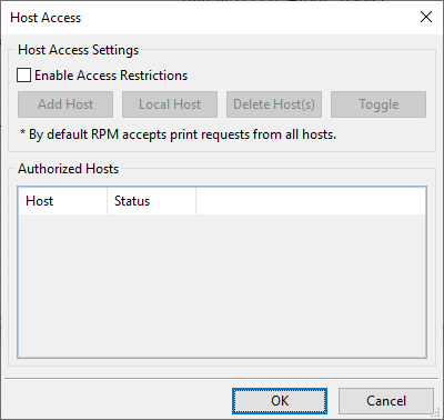 Host access form