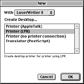 New Printer (LPR)