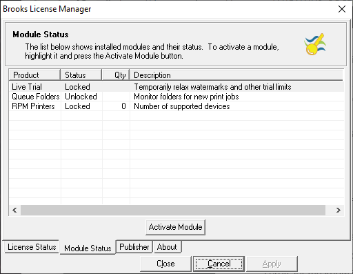 Module status