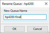 New queue name