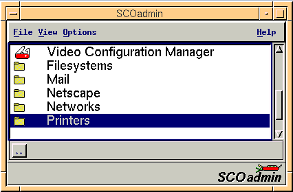 SCO Admin / Printers