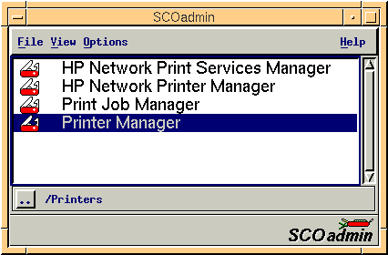 SCOadmin for printers