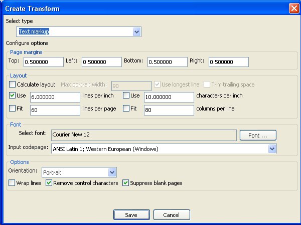 Text Markup dialog