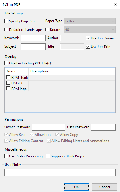 PCL to PDF